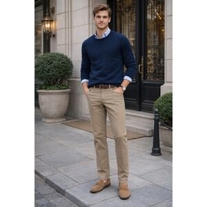 Vineyard Vines Men's Tan On The Go 5 Pocket Pant 30x30 Cotton Nylon Active Sport